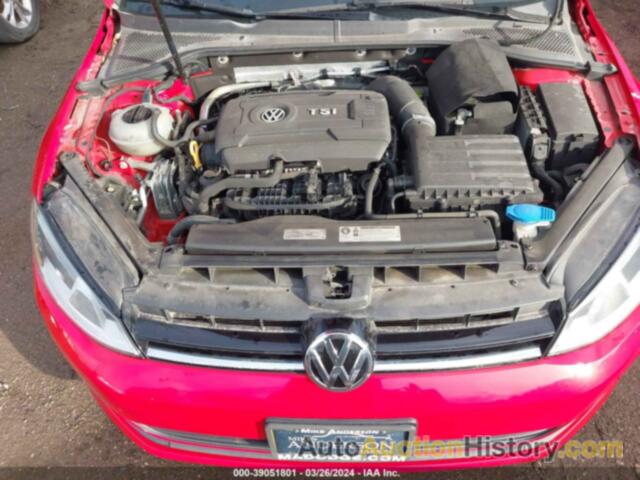 VOLKSWAGEN GOLF S/WOLFSBURG/SE/SEL, 3VW217AU1HM030534