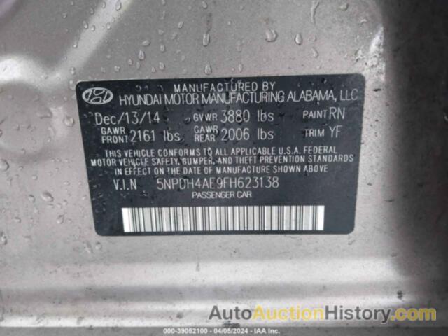 HYUNDAI ELANTRA SE, 5NPDH4AE9FH623138