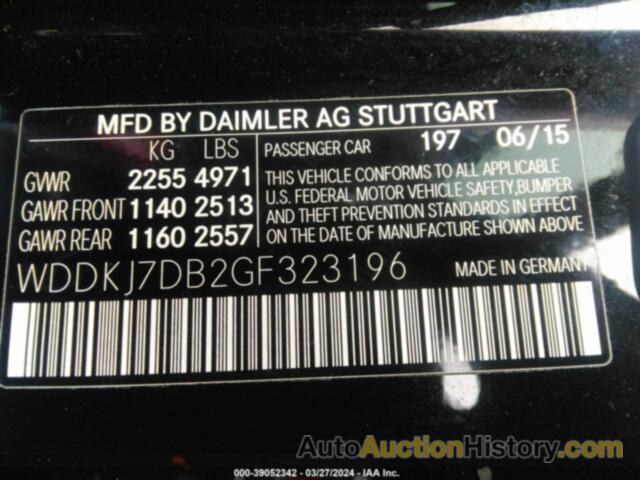 MERCEDES-BENZ E 550, WDDKJ7DB2GF323196