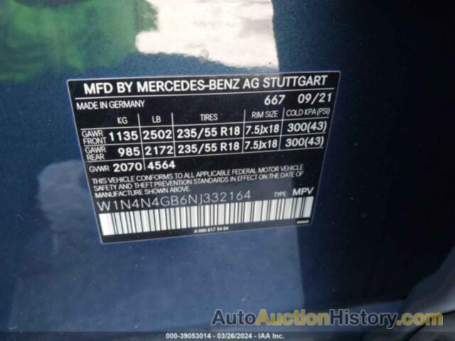 MERCEDES-BENZ GLA 250, W1N4N4GB6NJ332164