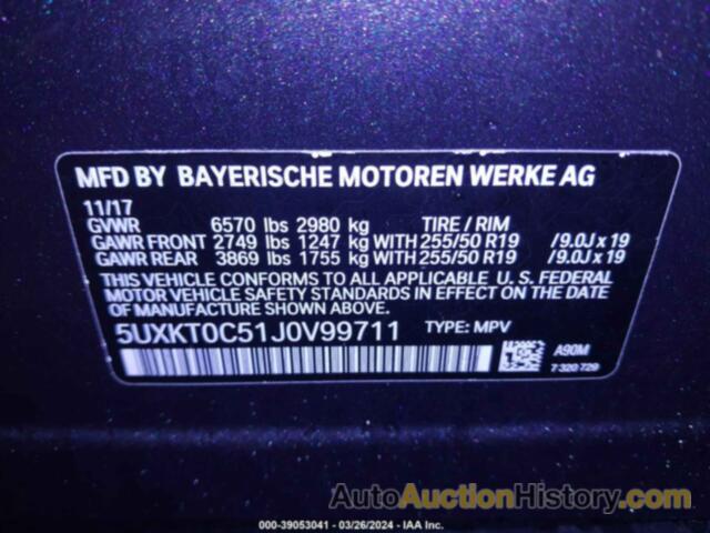 BMW X5 EDRIVE XDR40E, 5UXKT0C51J0V99711