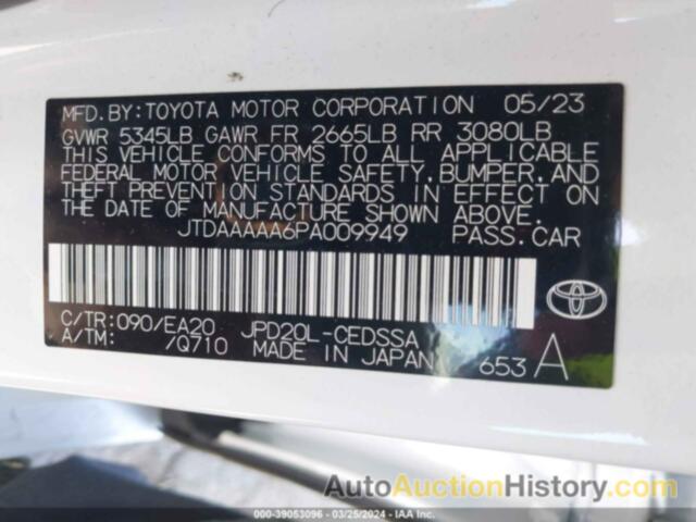 TOYOTA MIRAI XLE, JTDAAAAA6PA009949