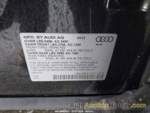 AUDI Q5 PRESTIGE 45, WA1FAAFY1N2110975