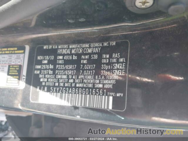 HYUNDAI SANTA FE GLS, 5XYZG3AB6BG016561