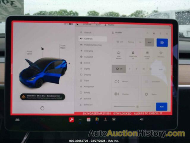 TESLA MODEL Y LONG RANGE DUAL MOTOR ALL-WHEEL DRIVE, 5YJYGAEE5MF211551