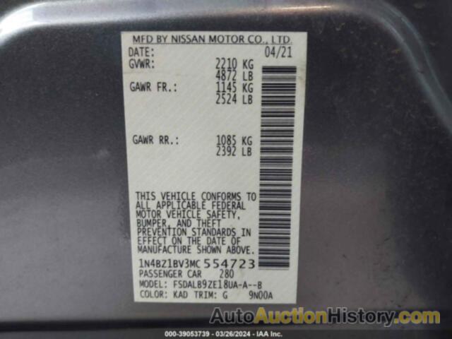 NISSAN LEAF S PLUS 62 KWH, 1N4BZ1BV3MC554723