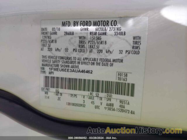 FORD EXPLORER EDDIE BAUER, 1FMEU6EE3AUA46462