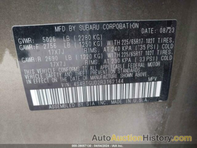 SUBARU OUTBACK WILDERNESS, 4S4BTGUD2R3162144