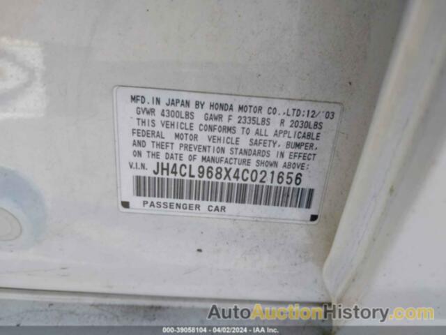 ACURA TSX, JH4CL968X4C021656