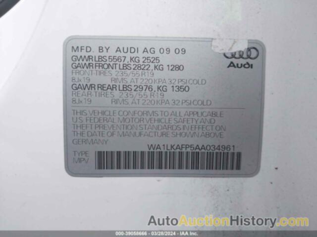 AUDI Q5 3.2 PREMIUM, WA1LKAFP5AA034961