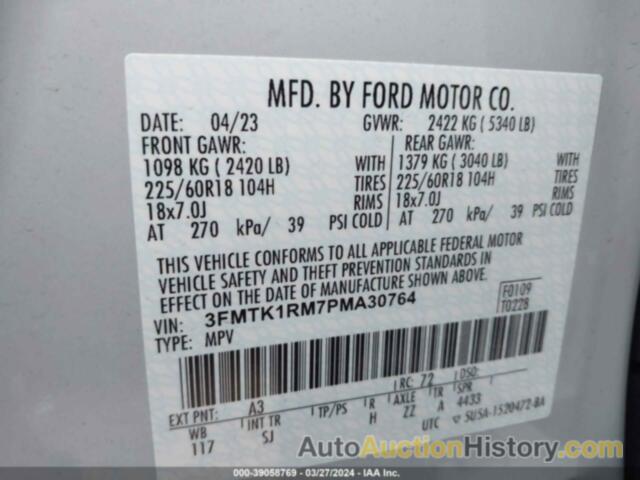 FORD MUSTANG MACH-E SELECT, 3FMTK1RM7PMA30764