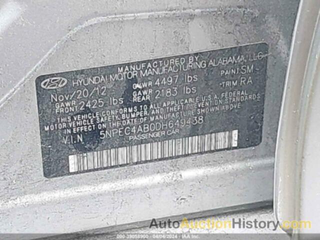 HYUNDAI SONATA SE 2.0T, 5NPEC4AB0DH649438