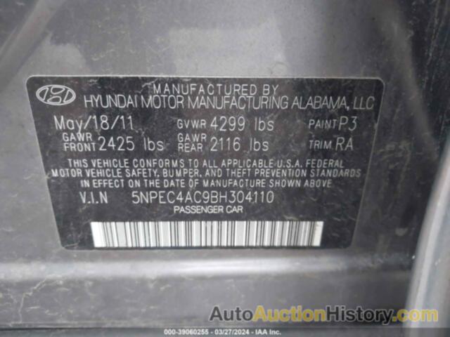 HYUNDAI SONATA LIMITED, 5NPEC4AC9BH304110