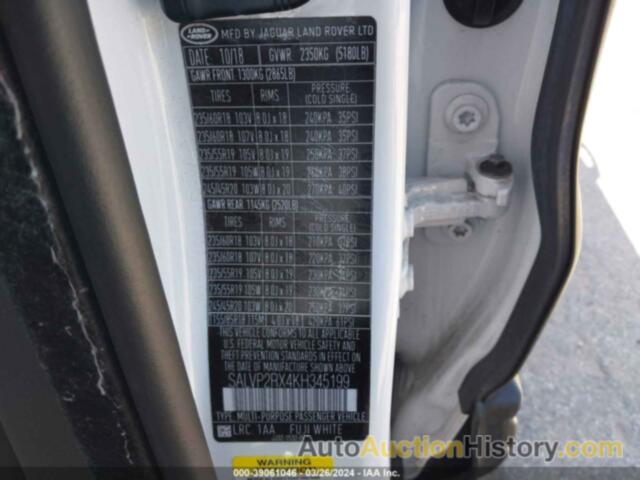 LAND ROVER RANGE ROVER EVOQUE SE/SE PREMIUM, SALVP2RX4KH345199