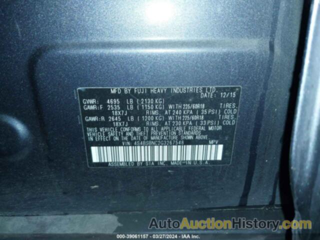 SUBARU OUTBACK 2.5I LIMITED, 4S4BSBNC2G3267548