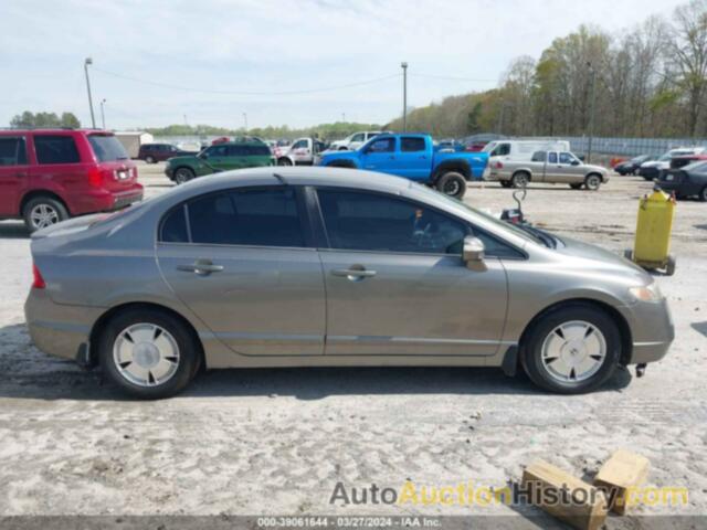 HONDA CIVIC HYBRID, JHMFA36276S017293