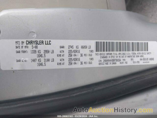 CHRYSLER TOWN & COUNTRY LX, 2A8HR44H98R780364