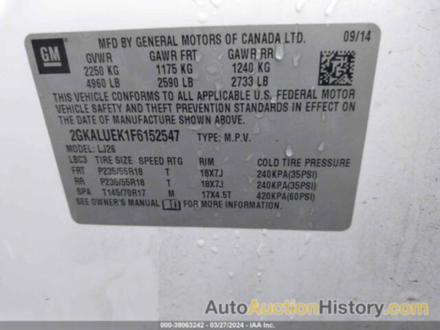 GMC TERRAIN DENALI, 2GKALUEK1F6152547