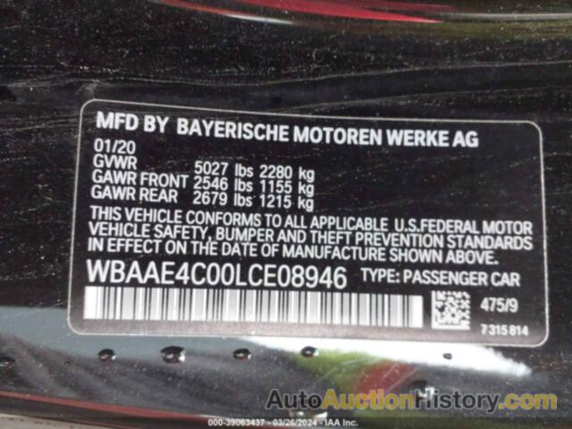 BMW 840I XDRIVE, WBAAE4C00LCE08946