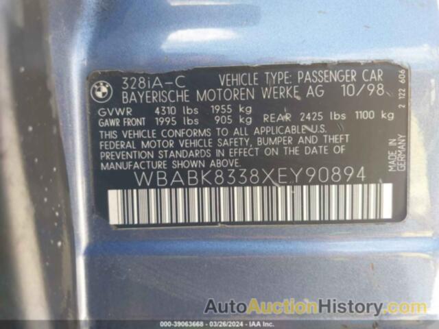 BMW 328 IC AUTOMATIC, WBABK8338XEY90894