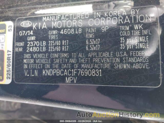 KIA SPORTAGE LX, KNDPBCAC1F7690831