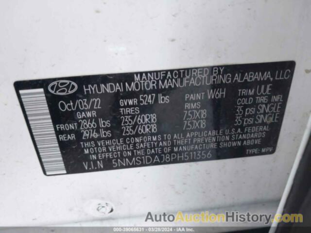 HYUNDAI SANTA FE SE, 5NMS1DAJ8PH511356