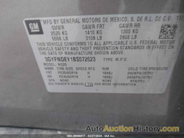 CADILLAC SRX LUXURY COLLECTION, 3GYFNDEY1BS572623