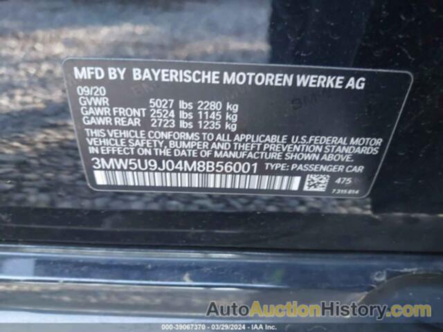 BMW M340XI, 3MW5U9J04M8B56001