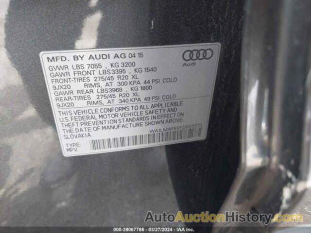 AUDI Q7 3.0 TDI PREMIUM, WA1LMAFE0FD025373