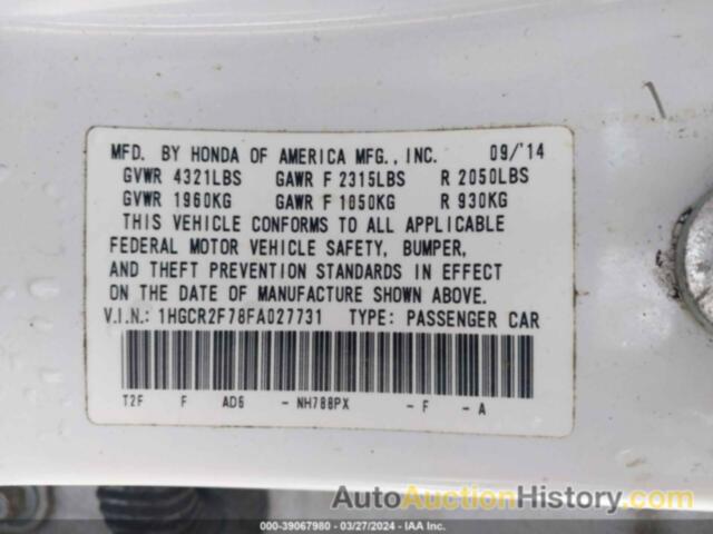 HONDA ACCORD EX, 1HGCR2F78FA027731