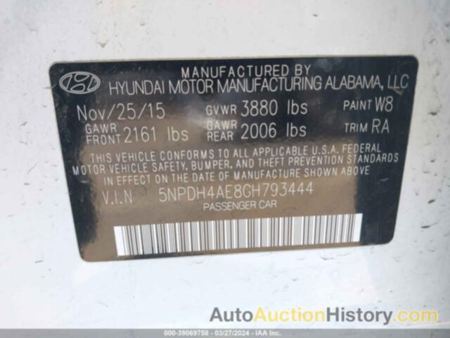 HYUNDAI ELANTRA SE, 5NPDH4AE8GH793444