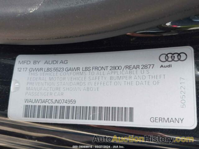 AUDI A7 3.0T PREMIUM PLUS, WAUW3AFC5JN074959