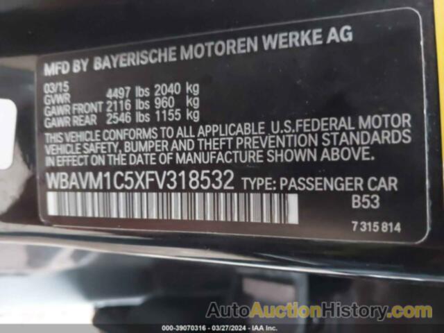 BMW X1 SDRIVE28I, WBAVM1C5XFV318532