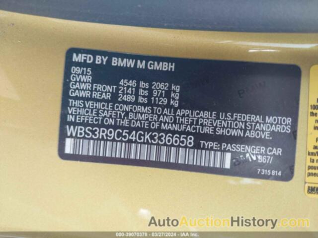 BMW M4, WBS3R9C54GK336658