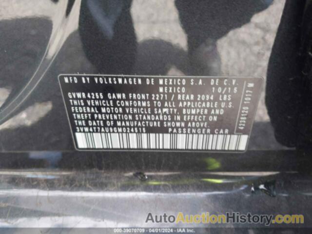 VOLKSWAGEN GOLF GTI S 4-DOOR, 3VW4T7AU9GM024515