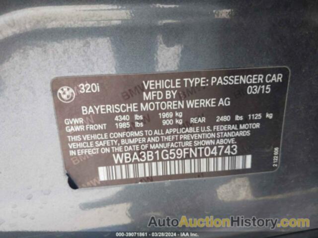 BMW 320 I, WBA3B1G59FNT04743