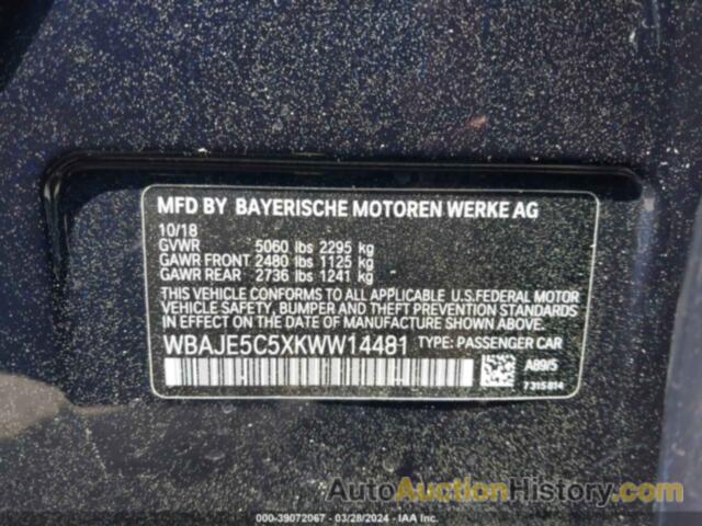 BMW 540I, WBAJE5C5XKWW14481
