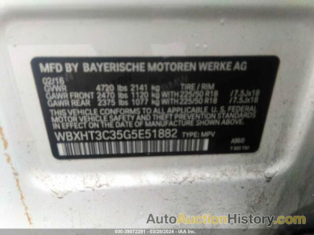 BMW X1 XDRIVE28I, WBXHT3C35G5E51882