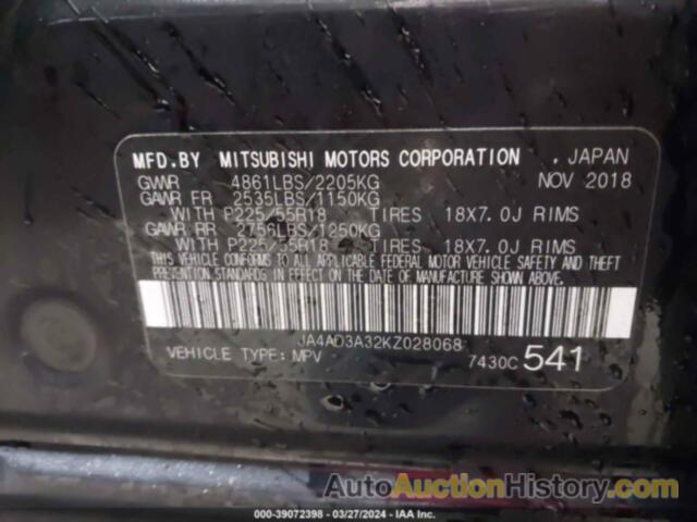 MITSUBISHI OUTLANDER SE, JA4AD3A32KZ028068