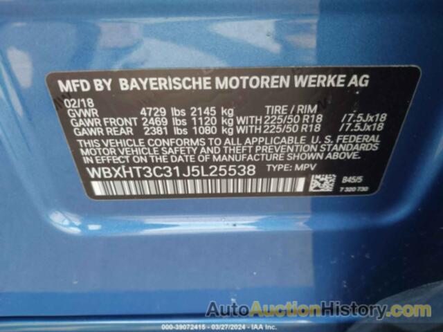 BMW X1 XDRIVE28I, WBXHT3C31J5L25538