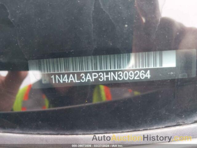 NISSAN ALTIMA 2.5 S, 1N4AL3AP3HN309264