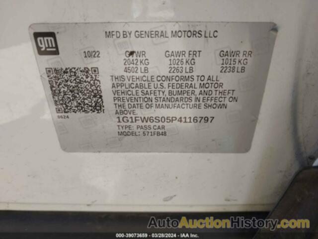 CHEVROLET BOLT EV FWD 1LT, 1G1FW6S05P4116797