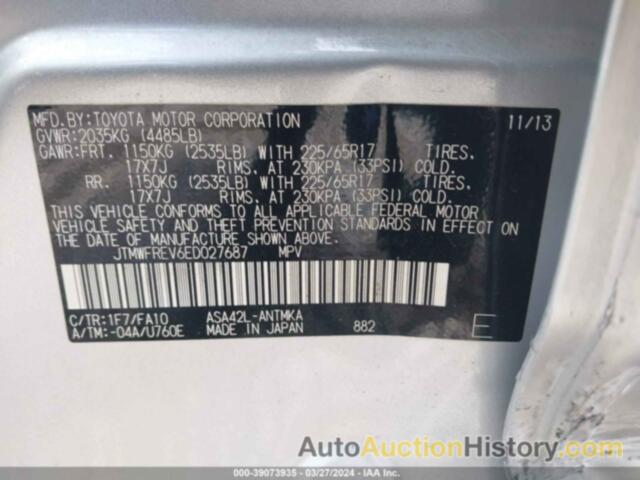 TOYOTA RAV4 XLE, JTMWFREV6ED027687