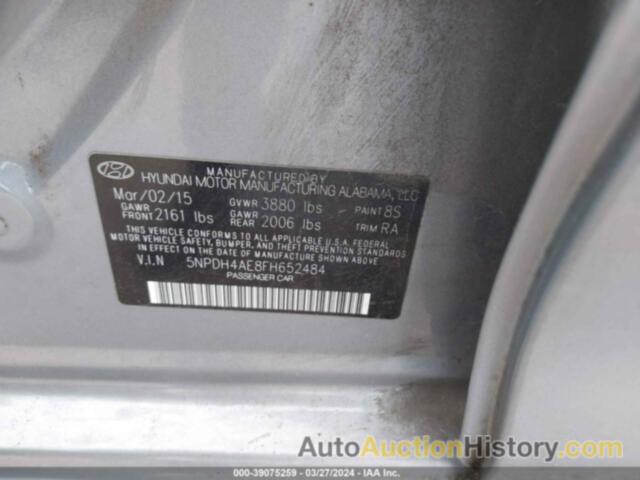 HYUNDAI ELANTRA SE, 5NPDH4AE8FH652484