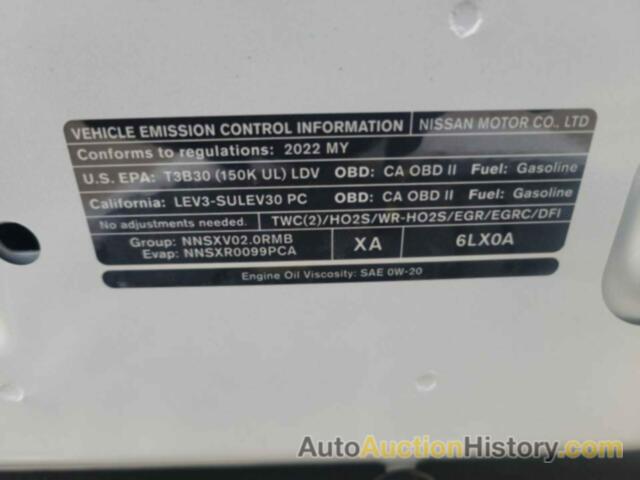 NISSAN SENTRA SV, 3N1AB8CV2NY230207