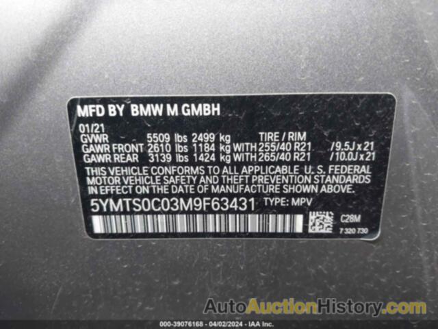 BMW X3 M, 5YMTS0C03M9F63431