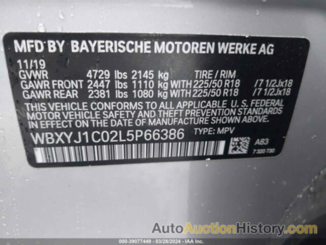 BMW X2 XDRIVE28I, WBXYJ1C02L5P66386