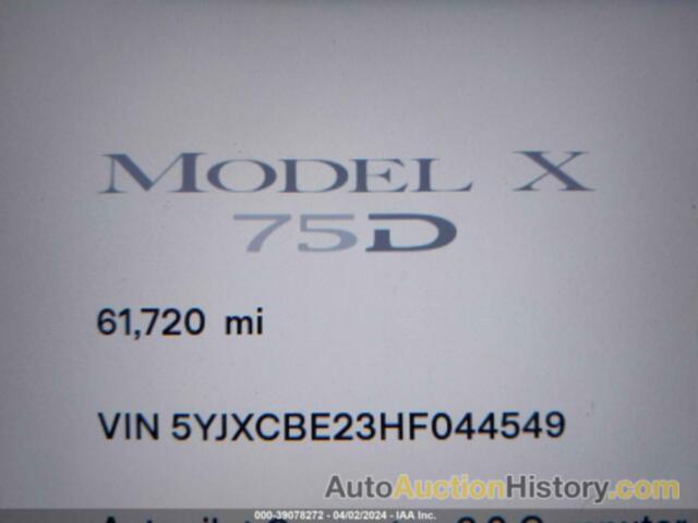 TESLA MODEL X 100D/75D/90D, 5YJXCBE23HF044549