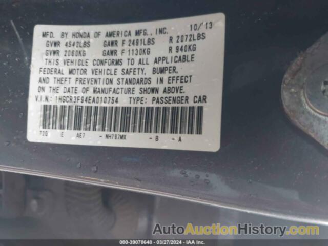 HONDA ACCORD TOURING, 1HGCR3F94EA010754