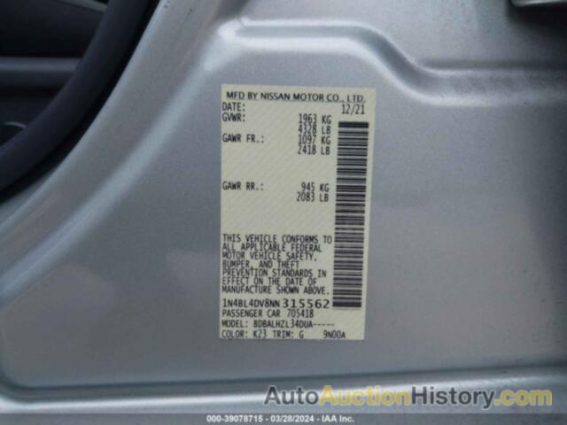 NISSAN ALTIMA SV FWD, 1N4BL4DV8NN315562